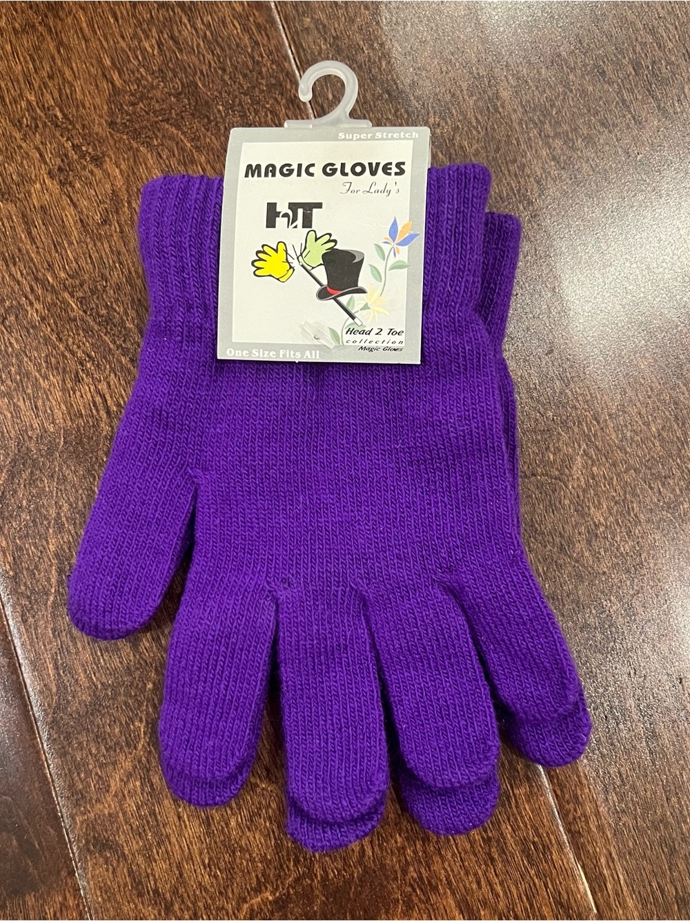 Purple Knit Gloves